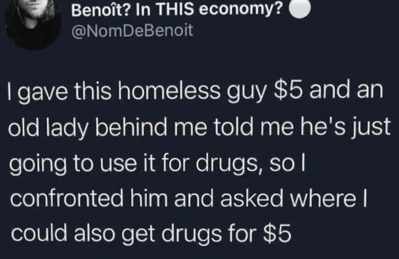 Chaotic Meh meme titled “Drugs for.”