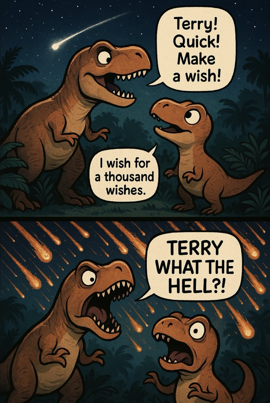 Chaotic Meh meme titled “Terry, What the Hell.”