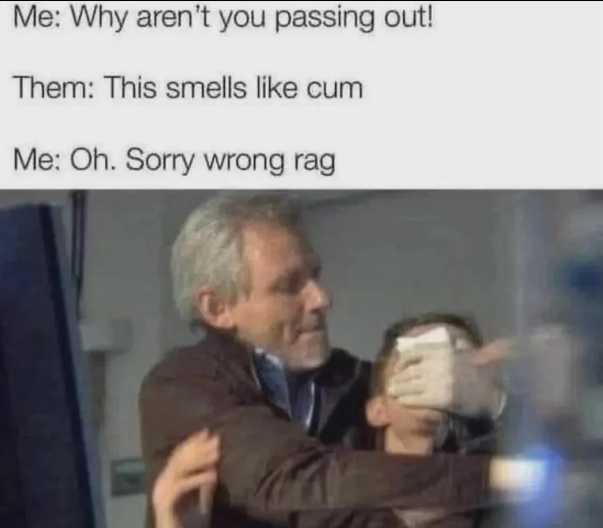 Chaotic Meh meme titled “Wrong Rag.”