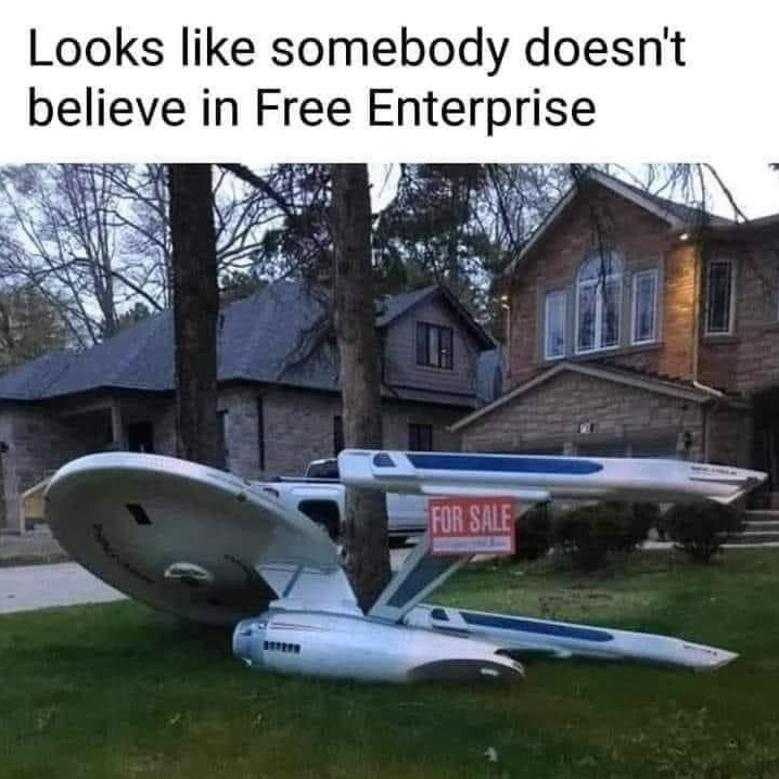 Chaotic Meh meme titled “Free Enterprise.”