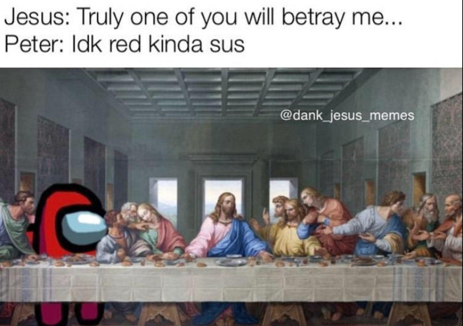 Chaotic Meh meme titled “Red Kinda Sus.”