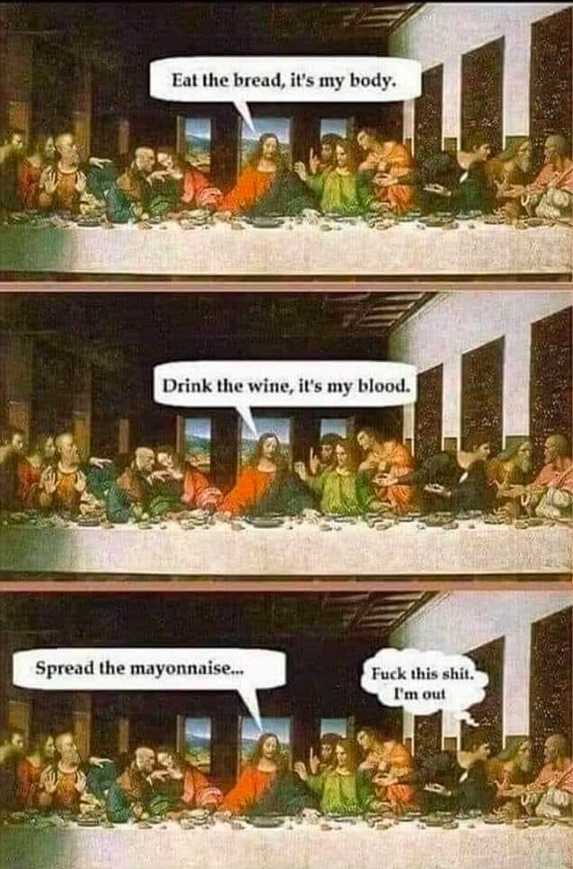 Chaotic Meh meme titled “Spread The Mayonnaise.”