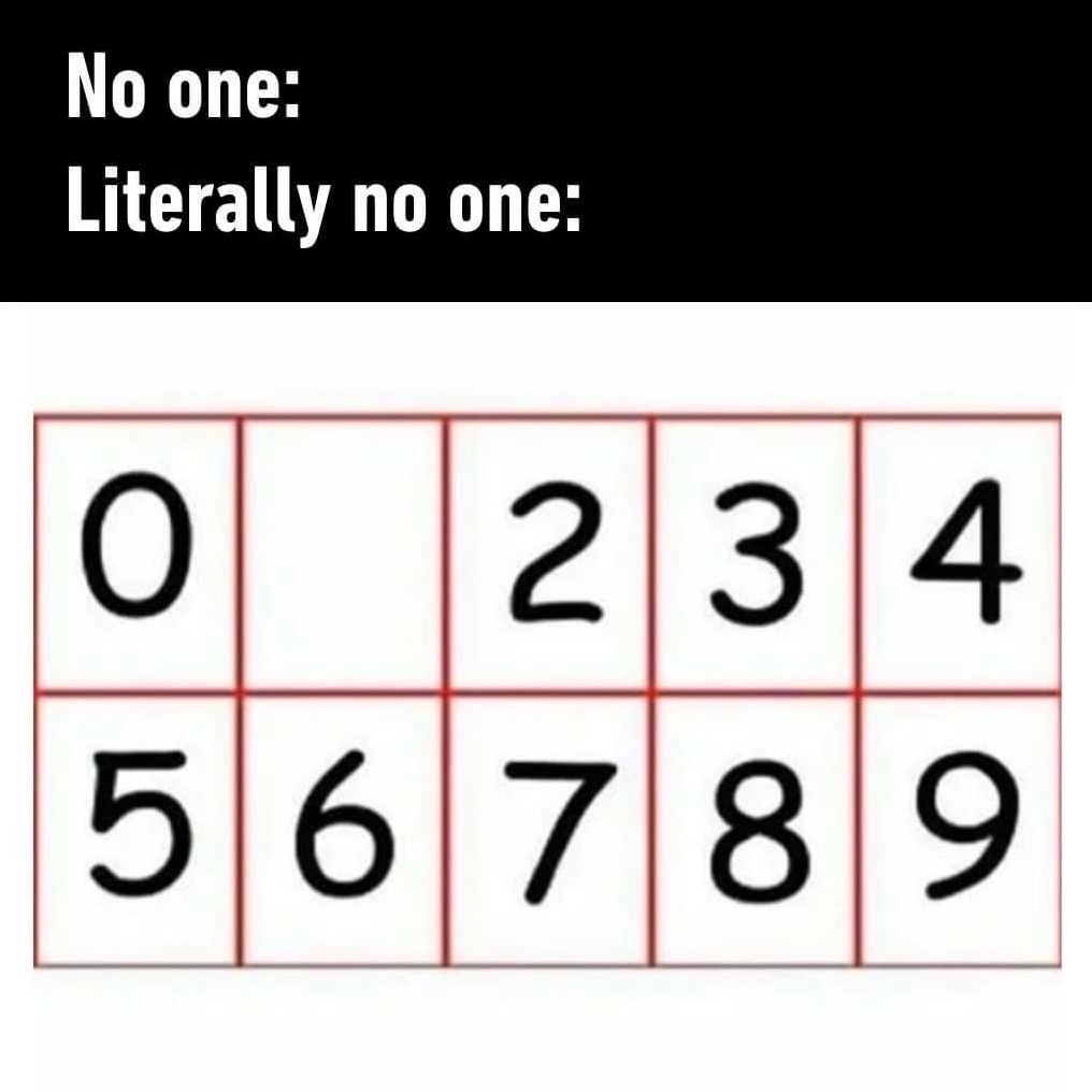 Chaotic Meh meme titled “No One Literally No One 1.”