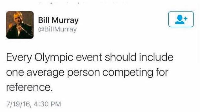 Chaotic Meh meme titled “Every Olympic Event Should Include One Average Person.”