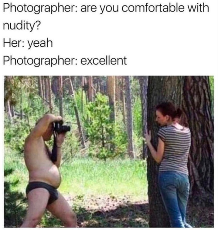 Chaotic Meh meme titled “Are You Comfortable With Nudity.”