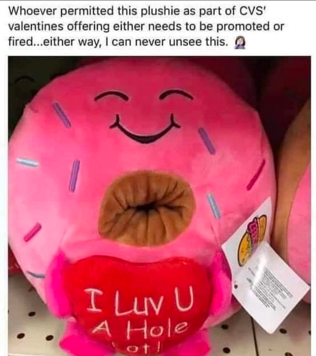 Chaotic Meh meme titled “I Luv U A Hole.”