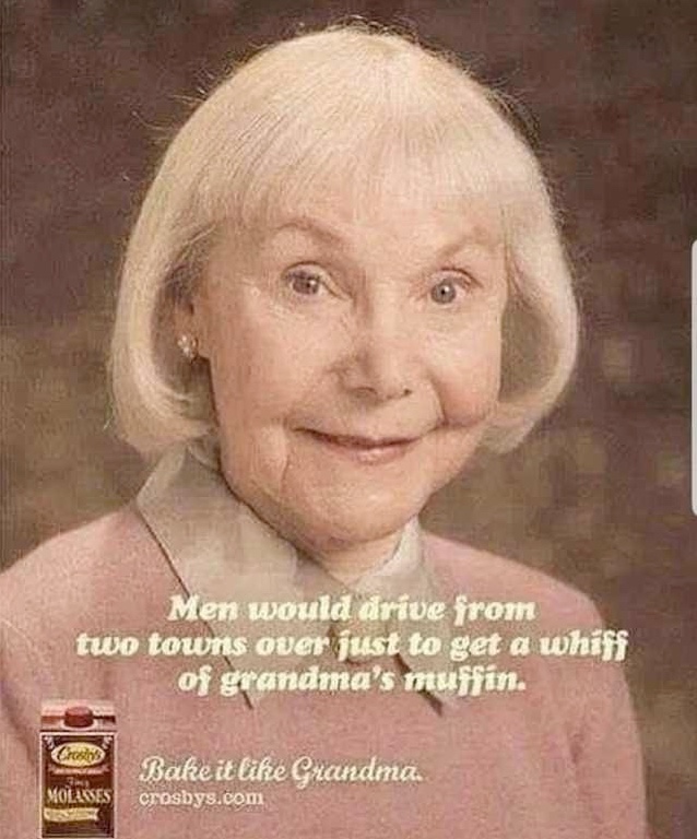 Chaotic Meh meme titled “Grandma’s Muffin.”