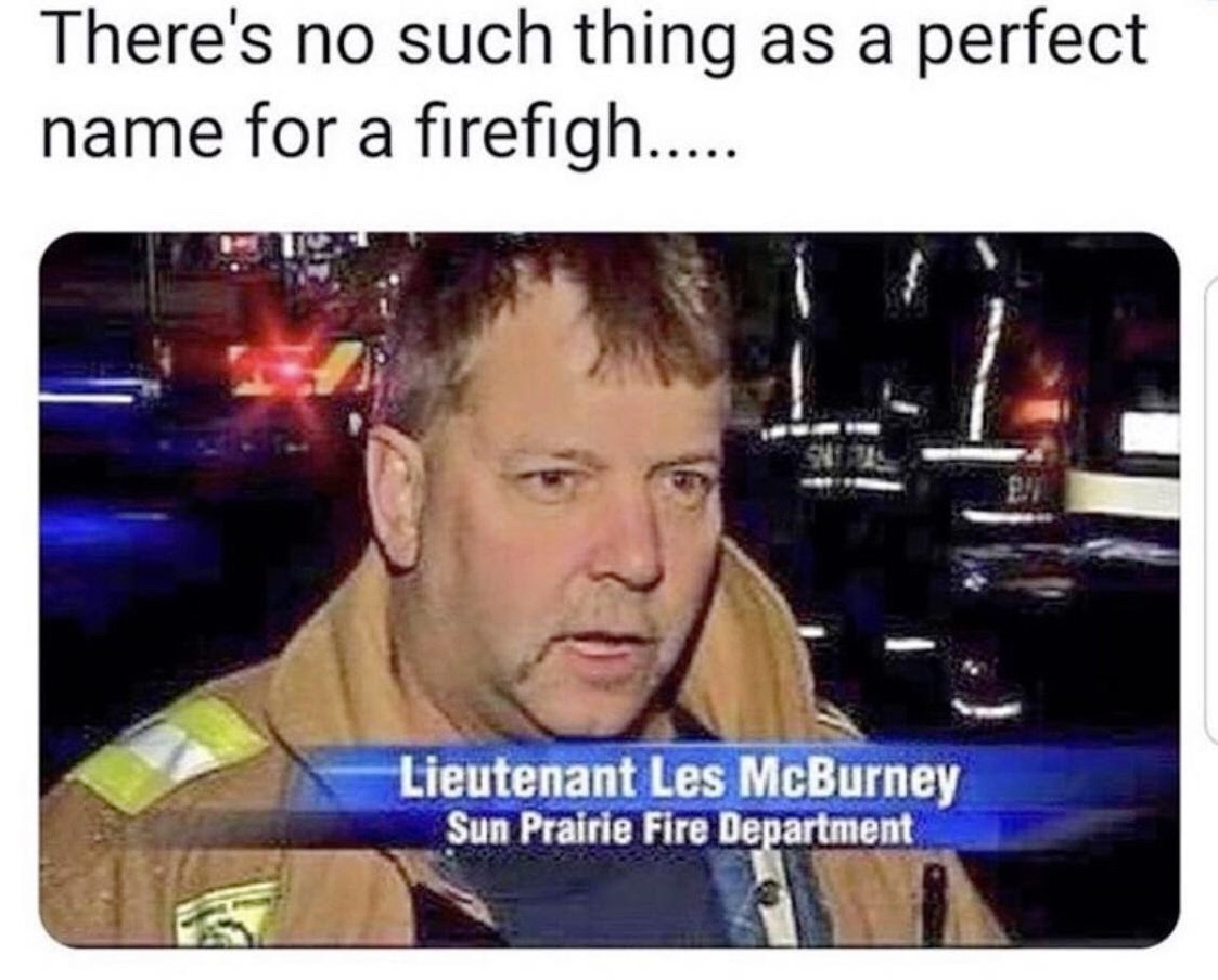 Chaotic Meh meme titled “Les McBurney.”