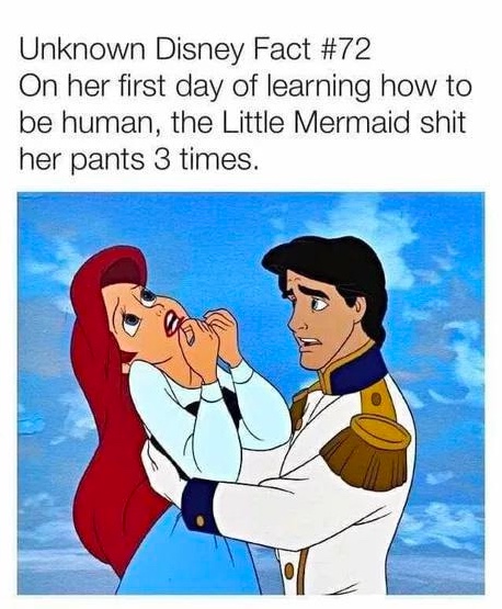 Chaotic Meh meme titled “Unknown Disney Fact #72.”