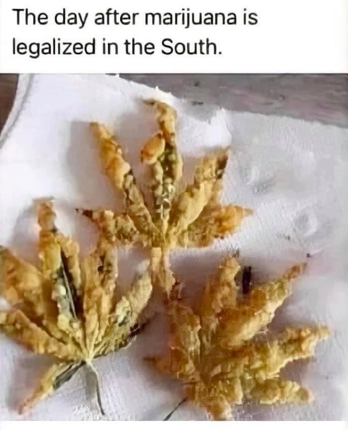 Chaotic Meh meme titled “The Day After Marijuana Is Legalized in the South.”