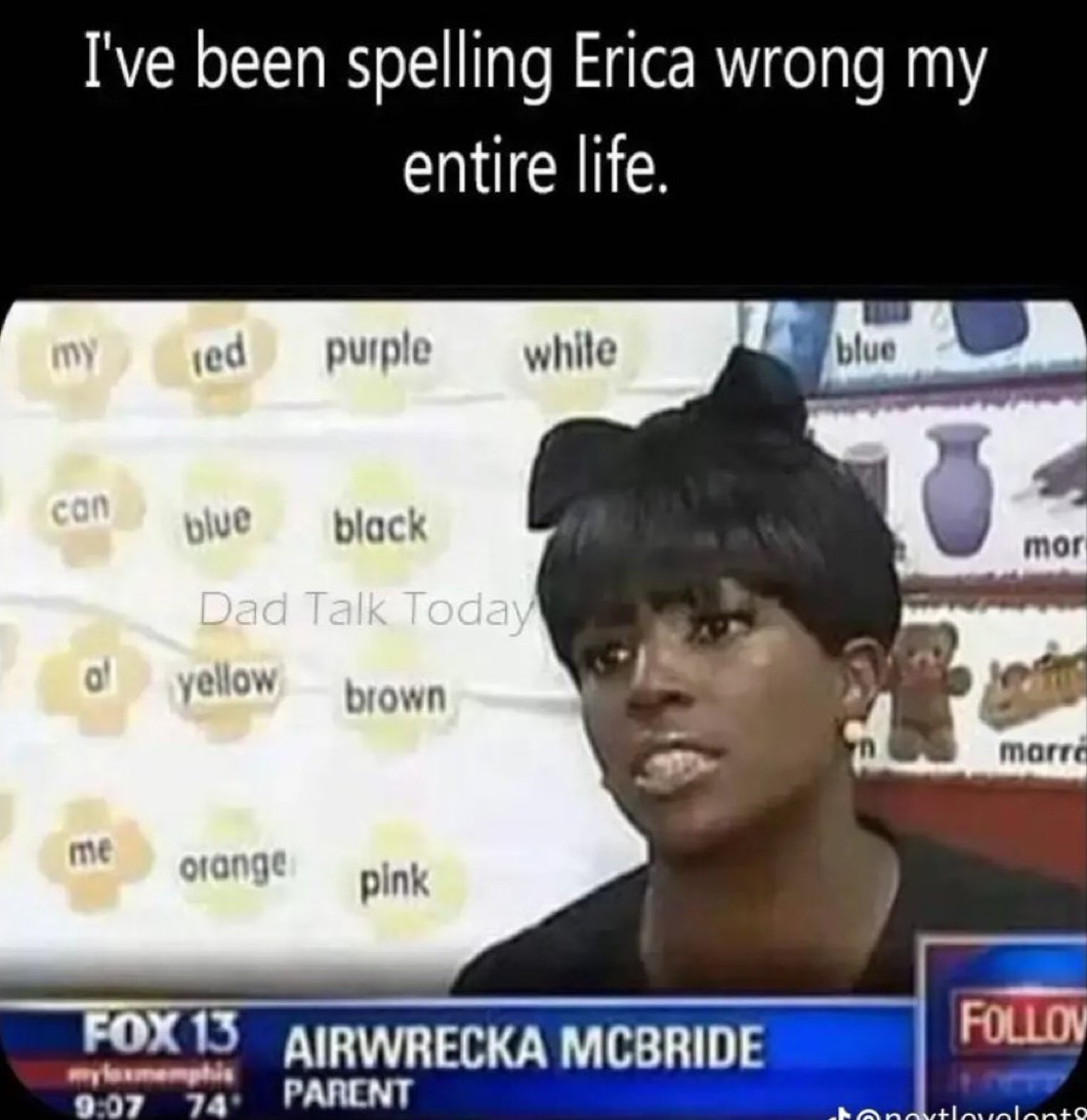 Chaotic Meh meme titled “Airwrecka McBride.”