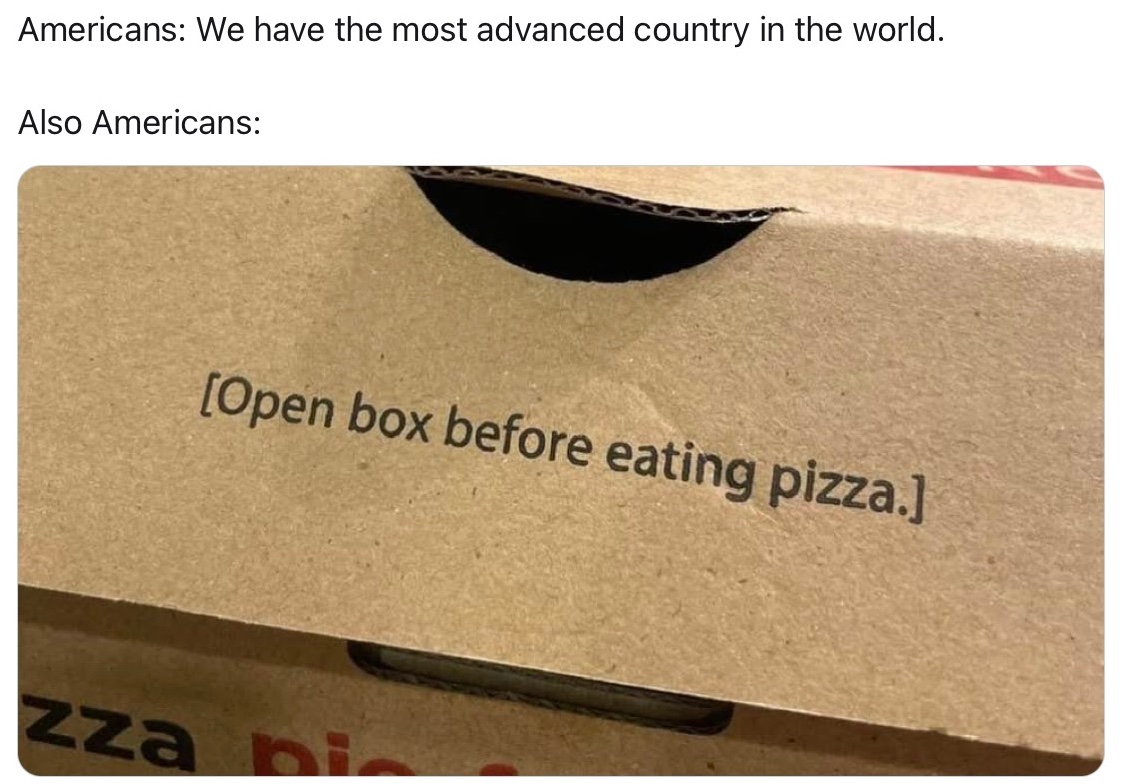 Chaotic Meh meme titled “Open Box Before Eating Pizza.”
