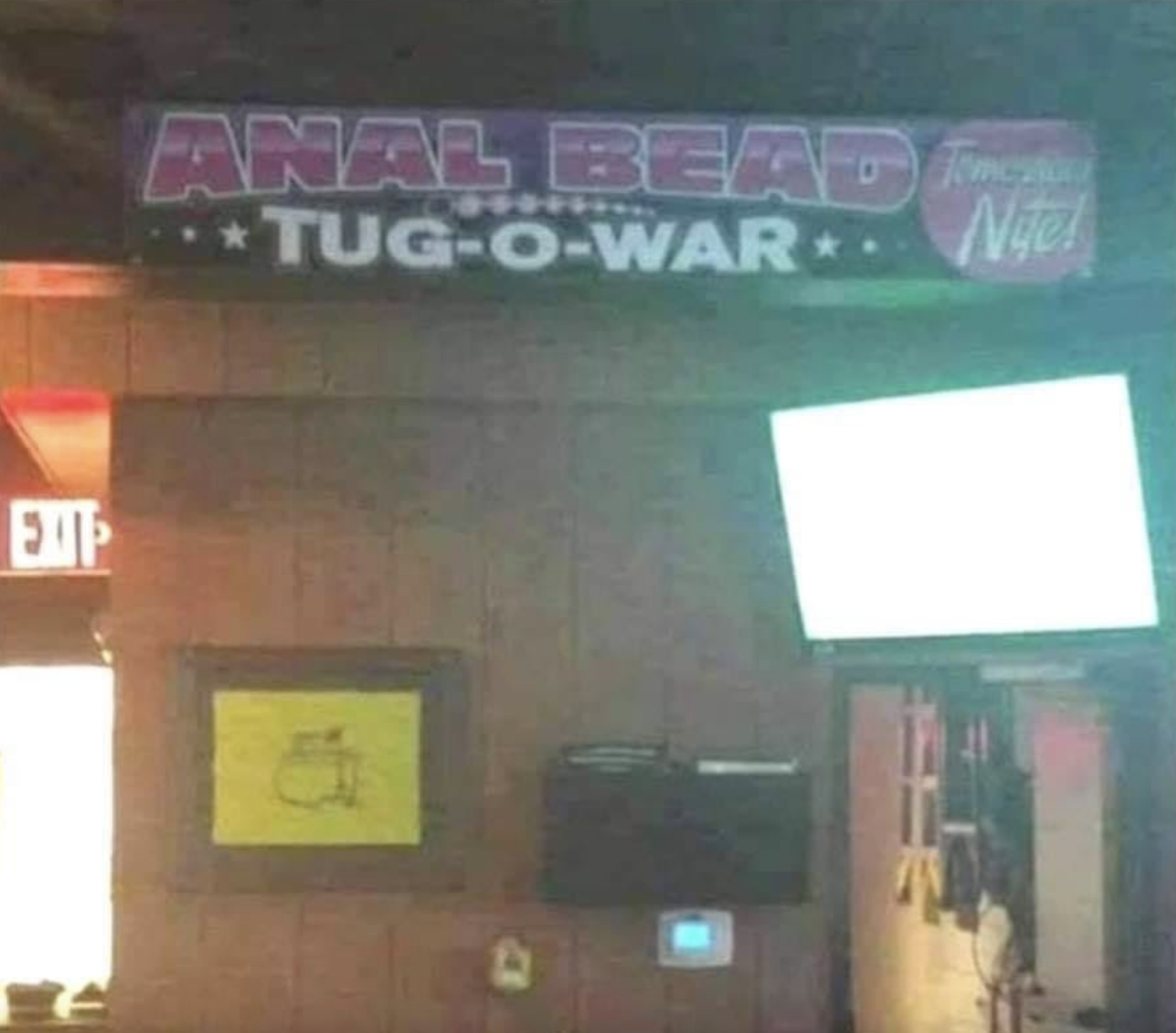 Chaotic Meh meme titled “Anal Bead Tug-O-War.”