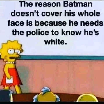 Chaotic Meh meme titled “The Reason Batman Doesn’t Cover His Whole Face.”