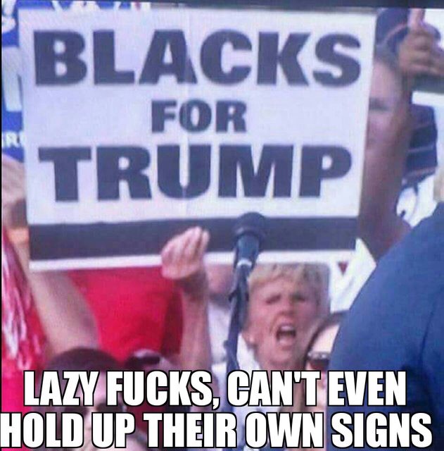 Chaotic Meh meme titled “Blacks for Trump.”