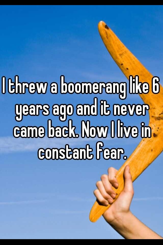 Chaotic Meh meme titled “Boomerang Constant Fear.”