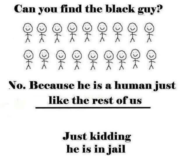 Chaotic Meh meme titled “Can You Find the Black Guy.”