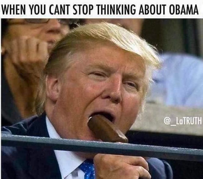 Chaotic Meh meme titled “Can’t Stop Thinking About Obama.”