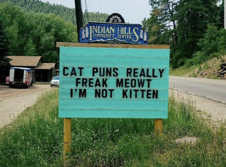 Chaotic Meh meme titled “Cat Puns Freak Meowt.”