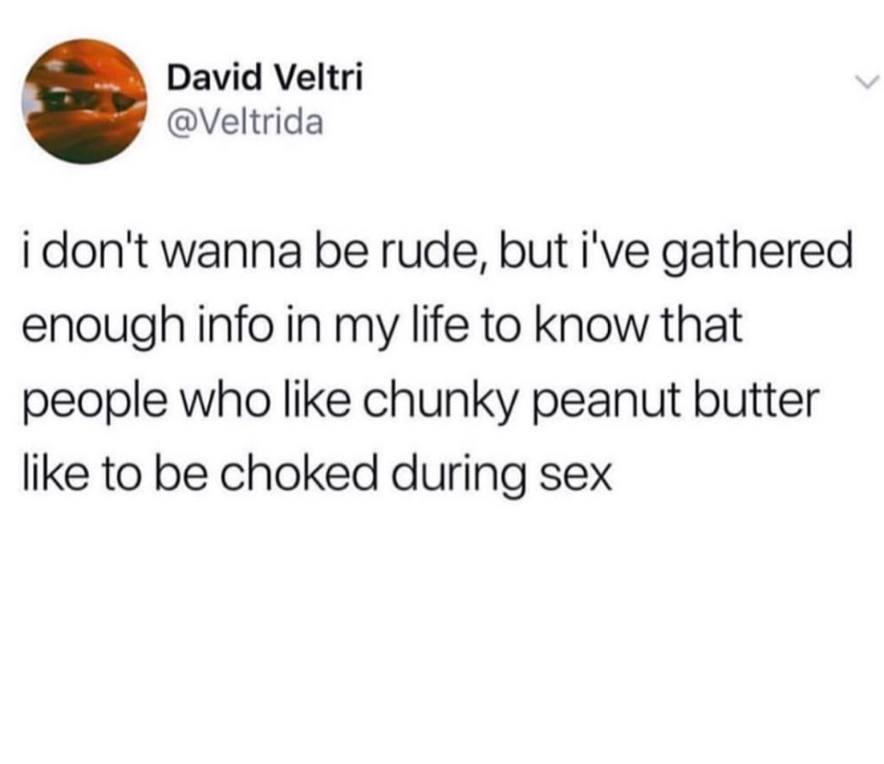 Chaotic Meh meme titled “Chunky Peanut Butter.”
