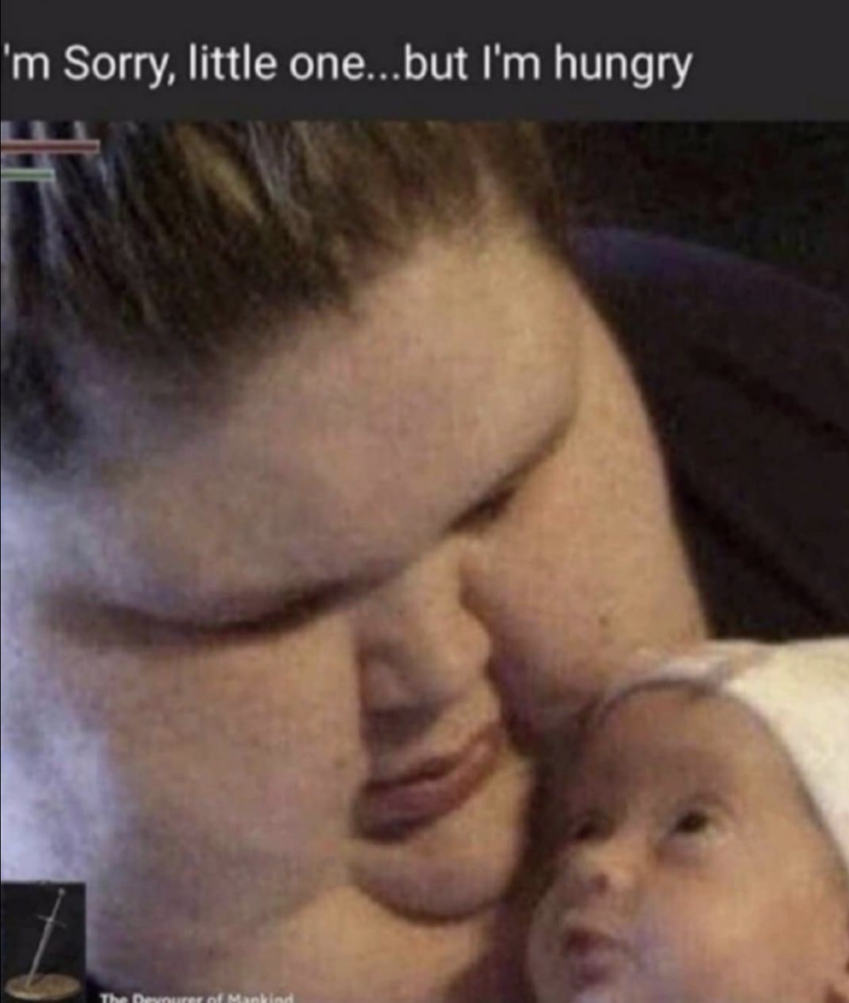 Chaotic Meh meme titled “Devourer Of Mankind.”
