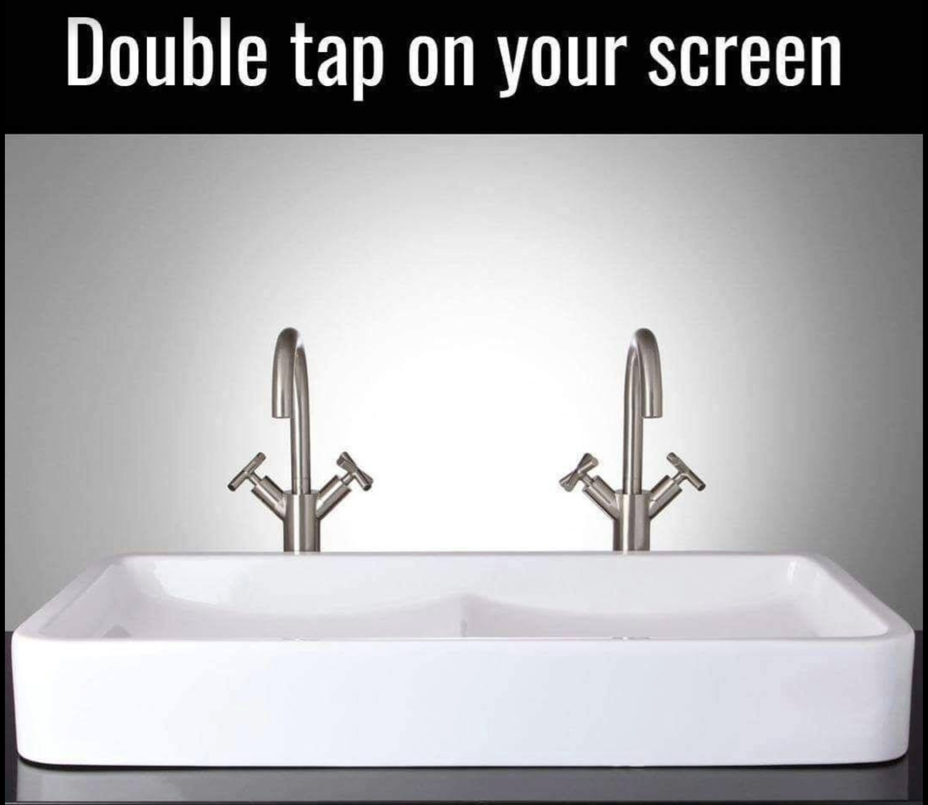 Chaotic Meh meme titled “Double Tap.”