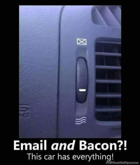 Chaotic Meh meme titled “Email and Bacon.”