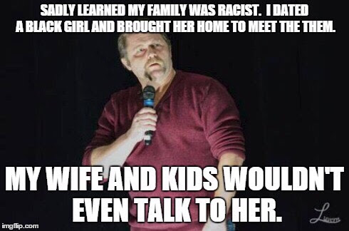 Chaotic Meh meme titled “Family Racist.”