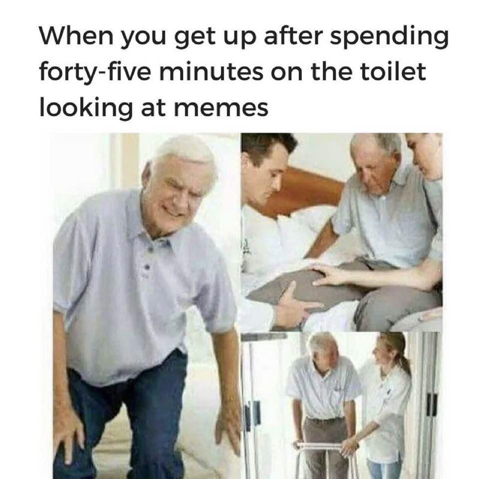 Chaotic Meh meme titled “Forty Five Minutes Toilet Memes.”