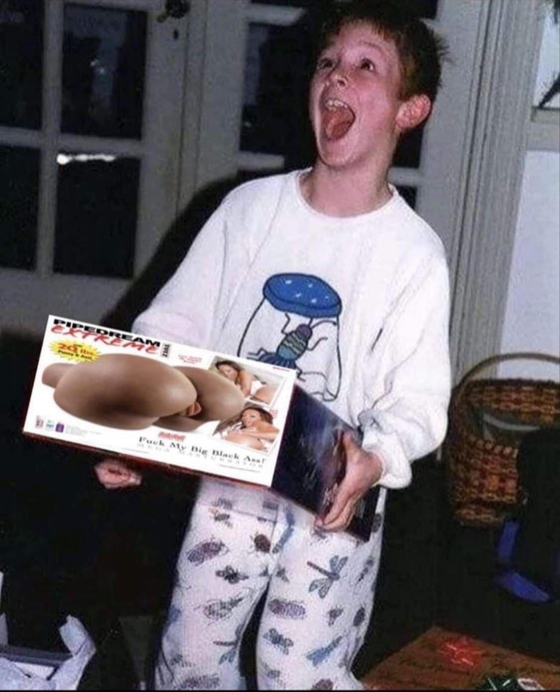 Chaotic Meh meme titled “Fuck My Big Black Ass – PureBeam Extreme.”