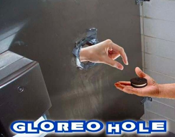 Chaotic Meh meme titled “Gloreo Hole.”