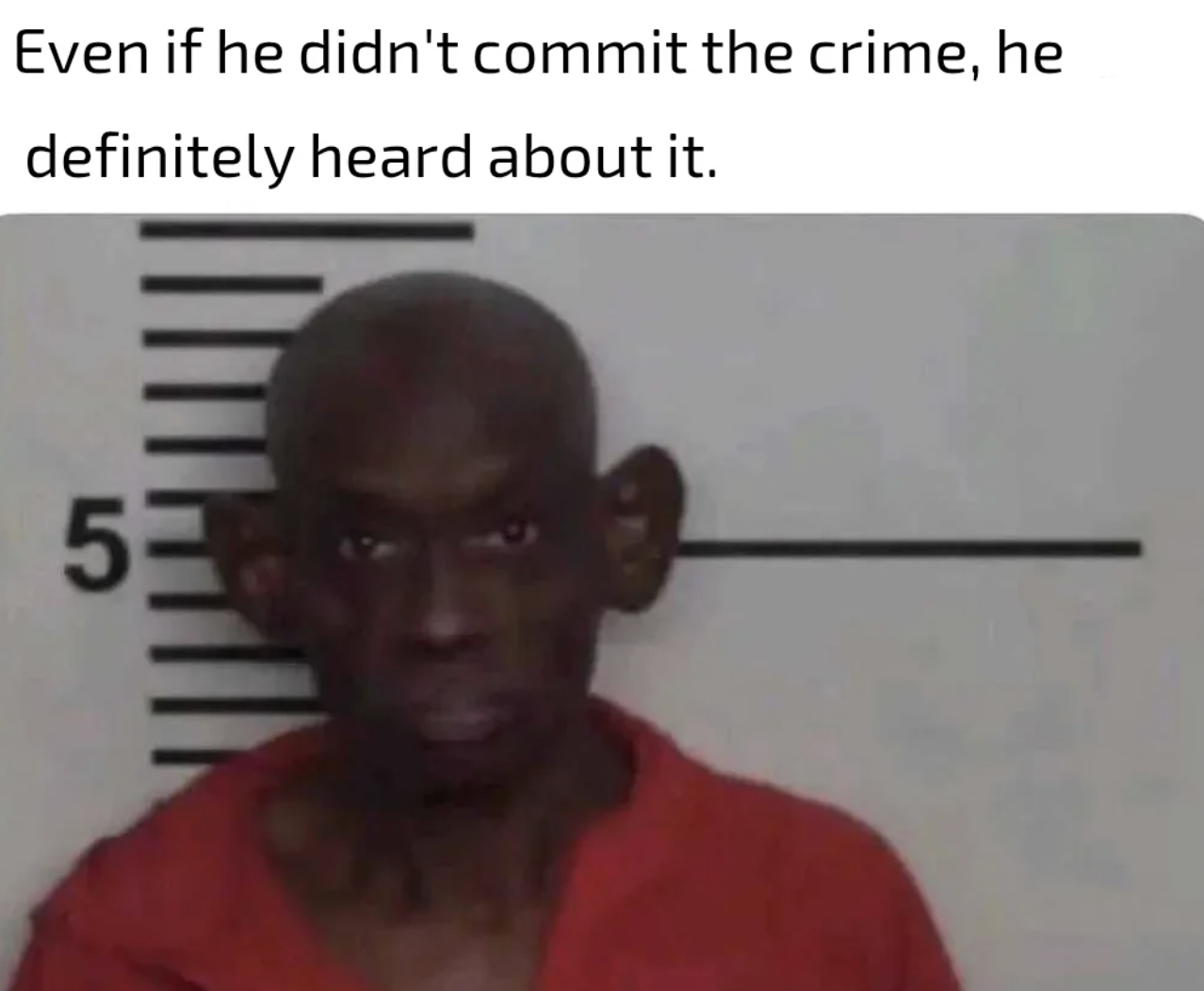 Chaotic Meh meme titled “He Definitely Heard About It.”
