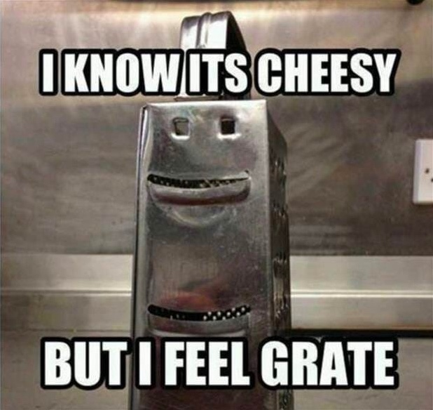 Chaotic Meh meme titled “I Feel Grate.”
