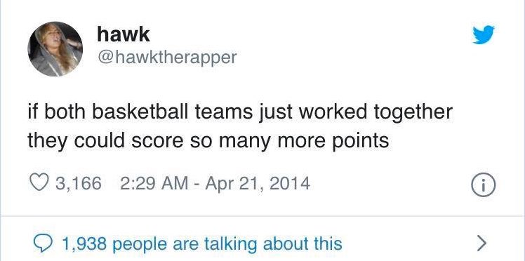 Chaotic Meh meme titled “If Both Basketball Teams Just Worked Together They Could Score So Many More Points.”