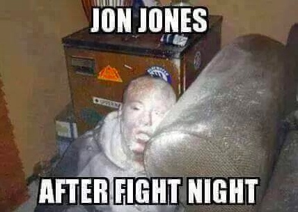 Chaotic Meh meme titled “Jon Jones After Fight Night.”