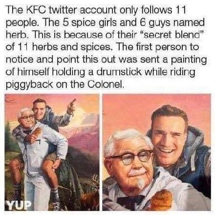 Chaotic Meh meme titled “KFC 11 Herbs Spices.”