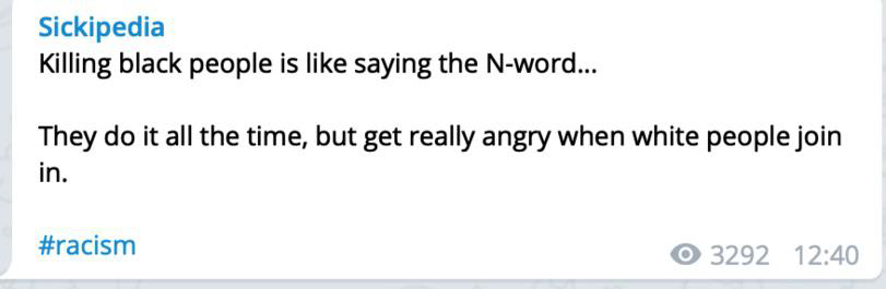 Chaotic Meh meme titled “Killing Black People Is Like Saying the N-Word.”