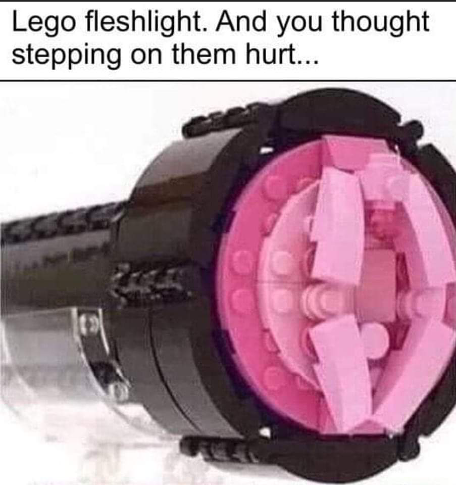Chaotic Meh meme titled “Lego Fleshlight.”