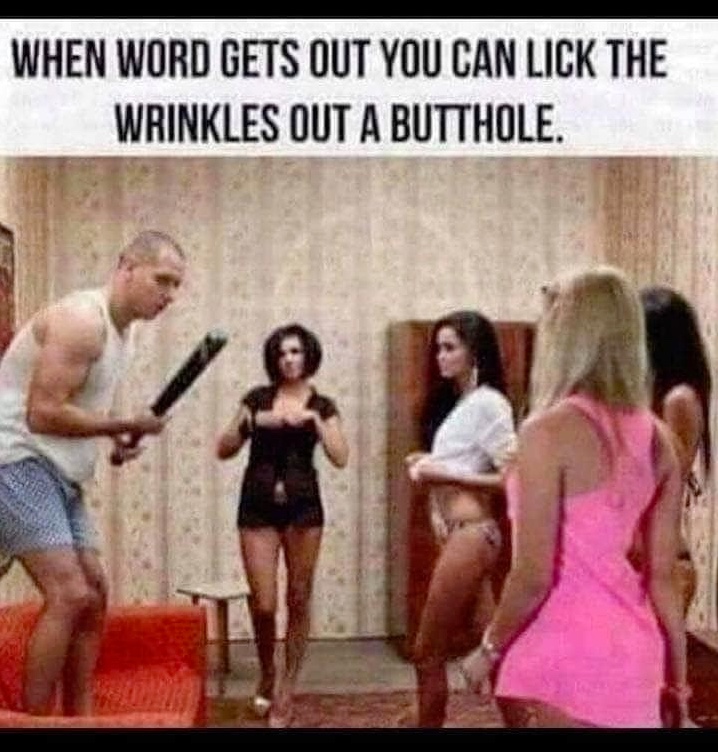 Chaotic Meh meme titled “Lick the Wrinkles Out.”