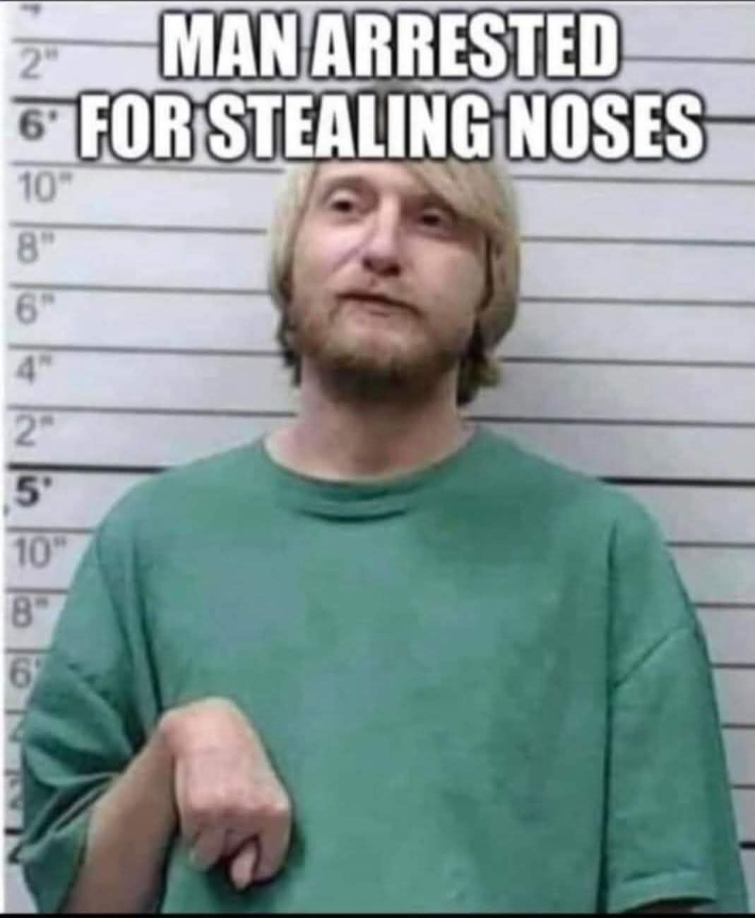 Man Arrested for Stealing Noses