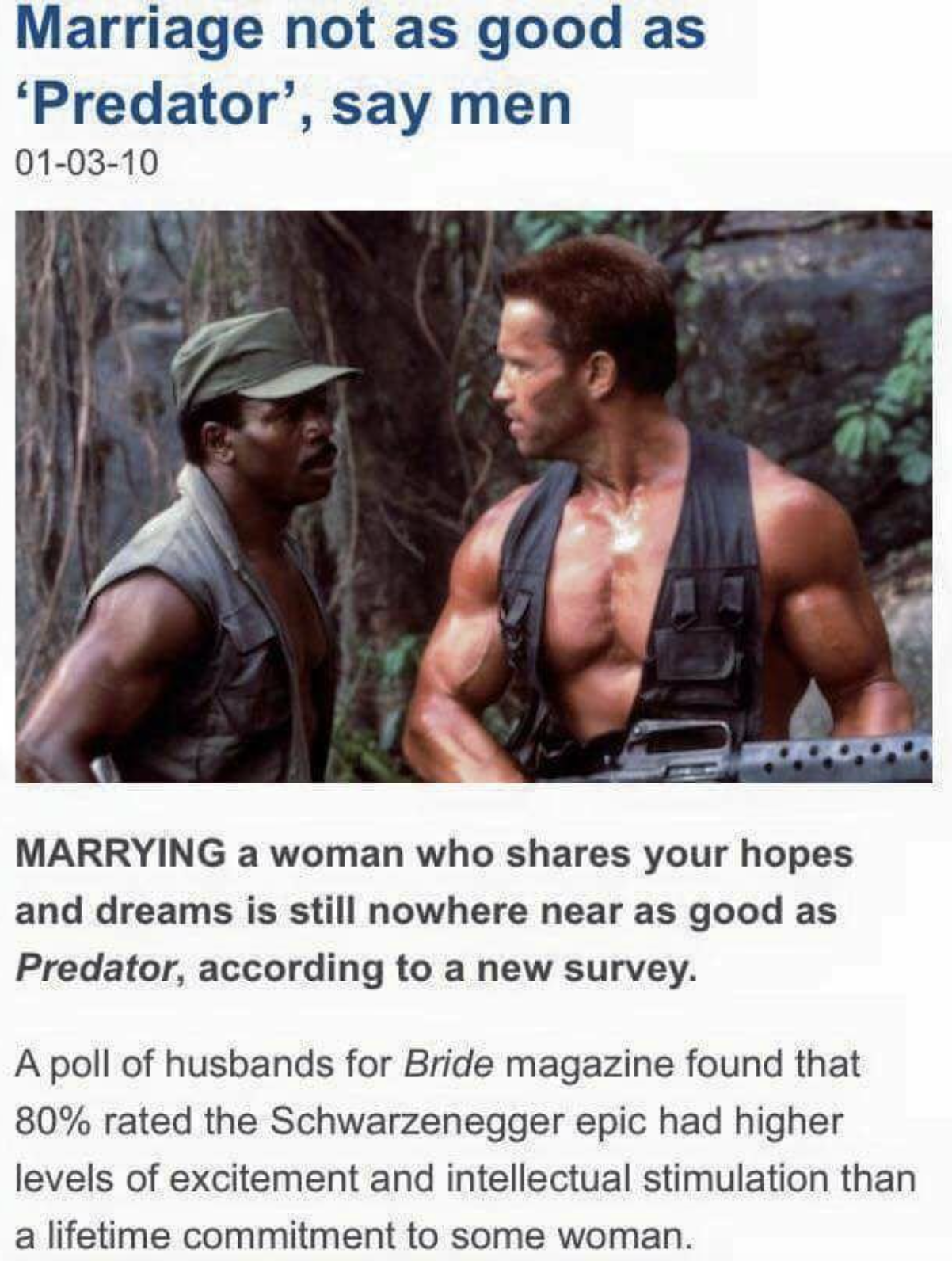 Chaotic Meh meme titled “Marriage Not as Good as Predator, Say Men.”