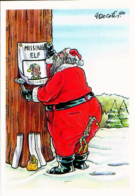 Chaotic Meh meme titled “Missing Elf.”