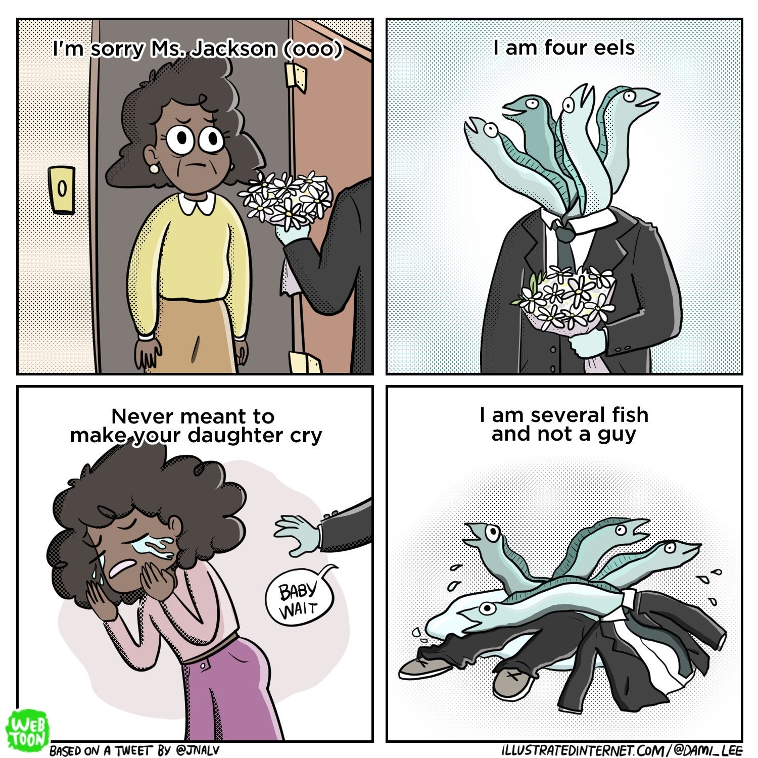 Chaotic Meh meme titled “Ms Jackson Four Eels.”