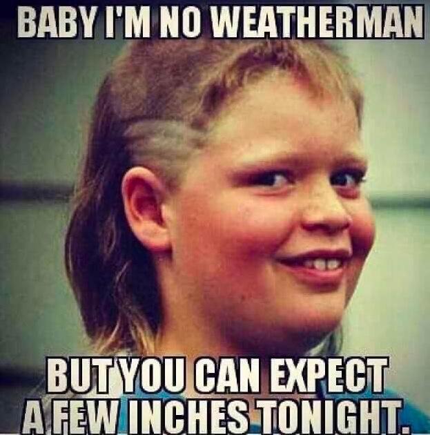 Chaotic Meh meme titled “No Weatherman.”