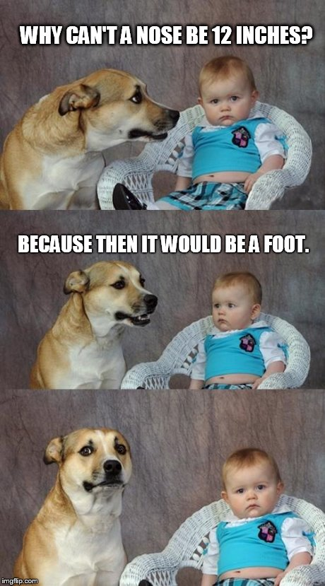 Chaotic Meh meme titled “Nose Be 12 Inches.”