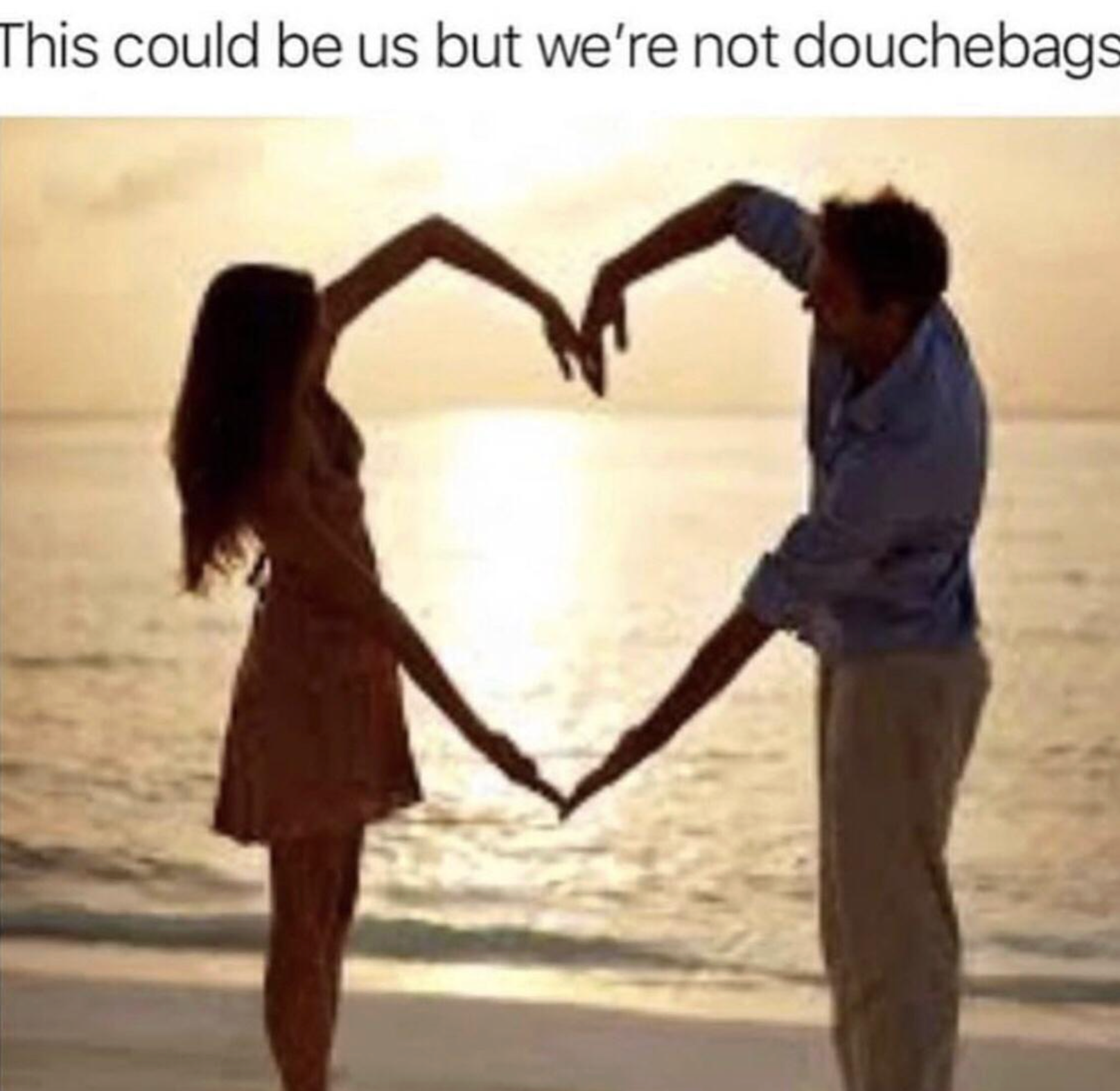 Chaotic Meh meme titled “This Could Be Us But We’re Not Douchebags.”