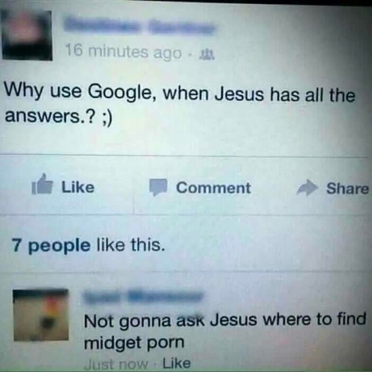 Chaotic Meh meme titled “Not Gonna Ask Jesus for Midget Porn.”