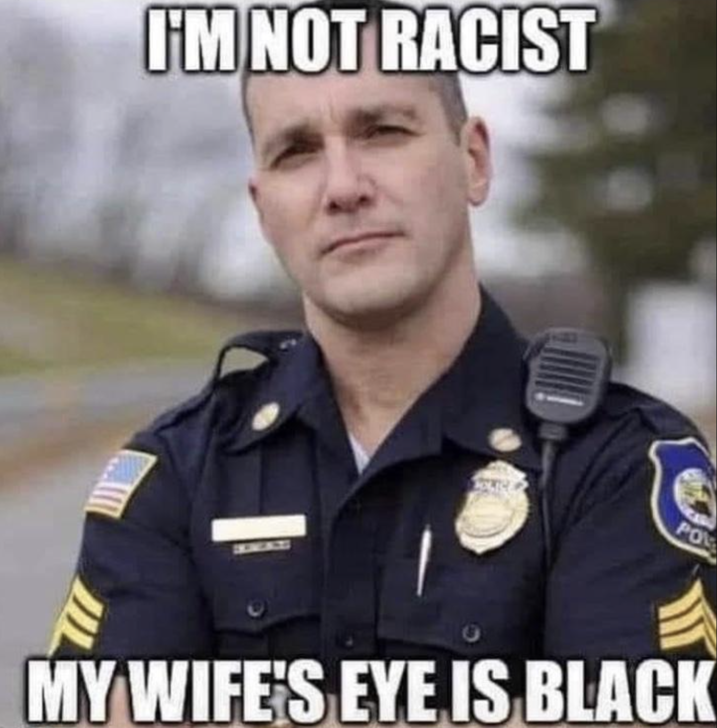 Chaotic Meh meme titled “I’m Not Racist.”