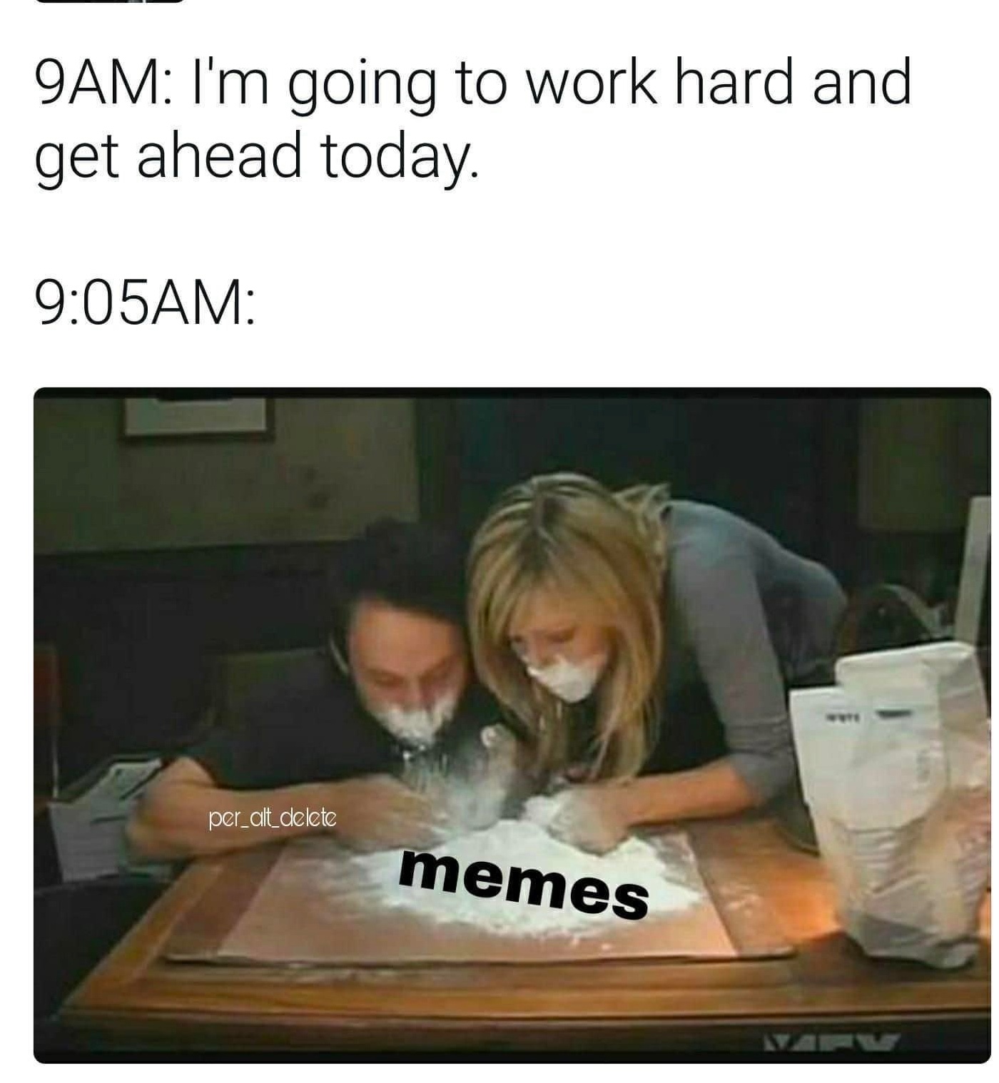 Chaotic Meh meme titled “Per Alt Delete.”