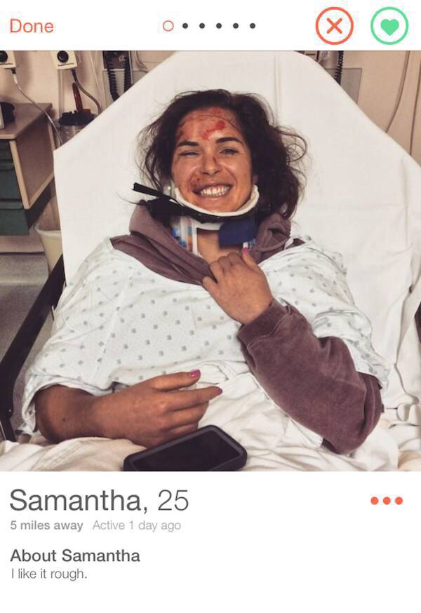 Chaotic Meh meme titled “Samantha 25 – I Like It Rough.”